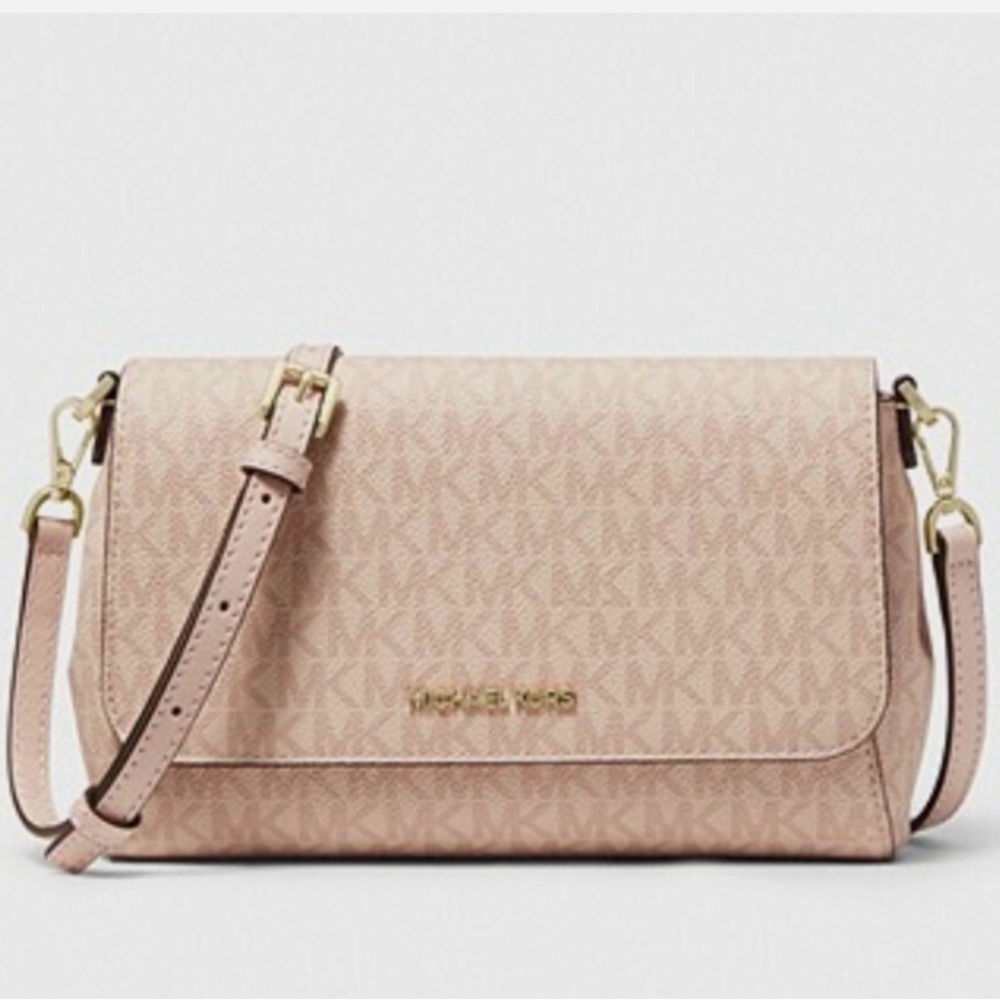 Michael Kors Blush Pink Signature | Medium Logo Convertible Crossbody Bag